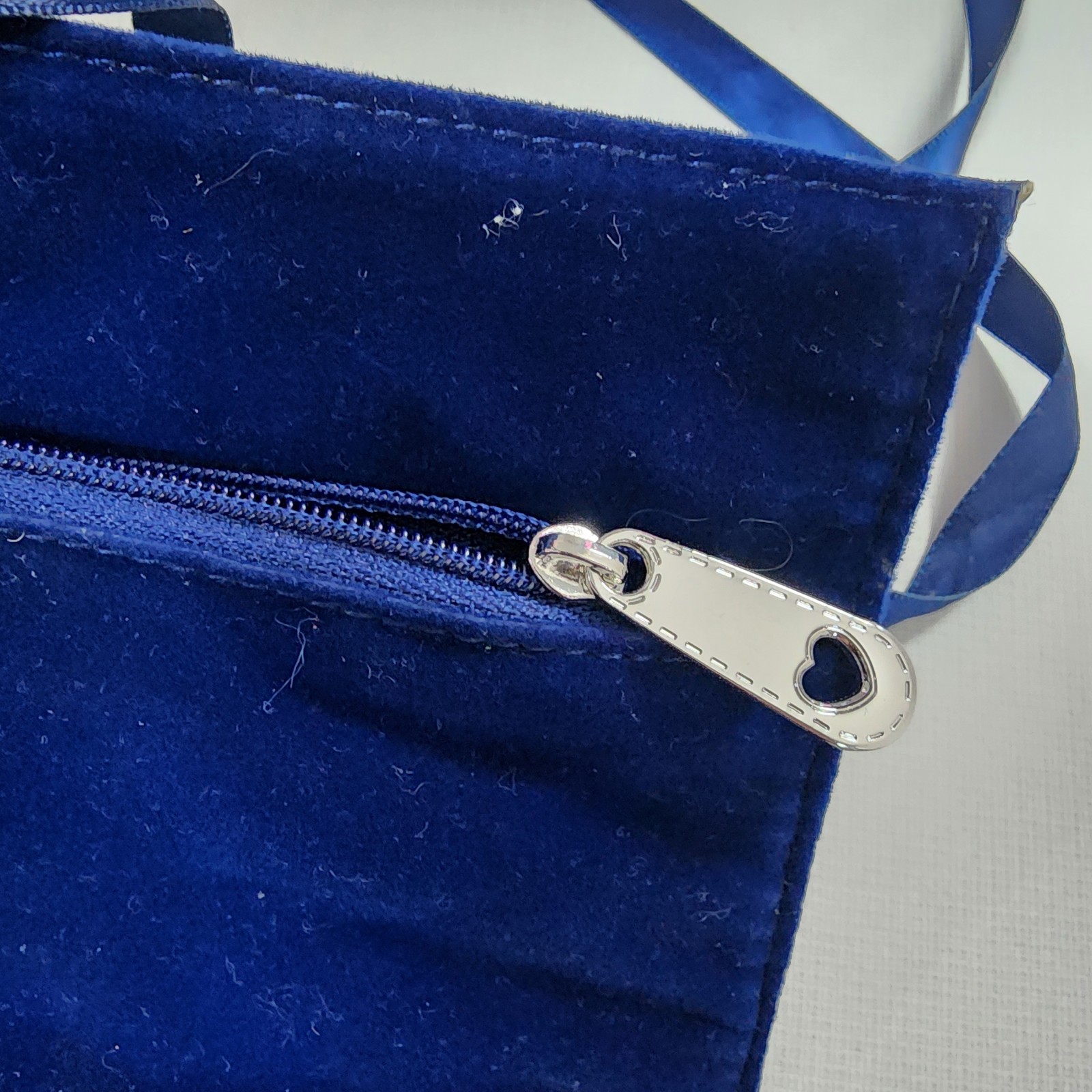 Brighton Nautical Travel Jewelry Roll Blue Velvet Lined Zippered Compartments