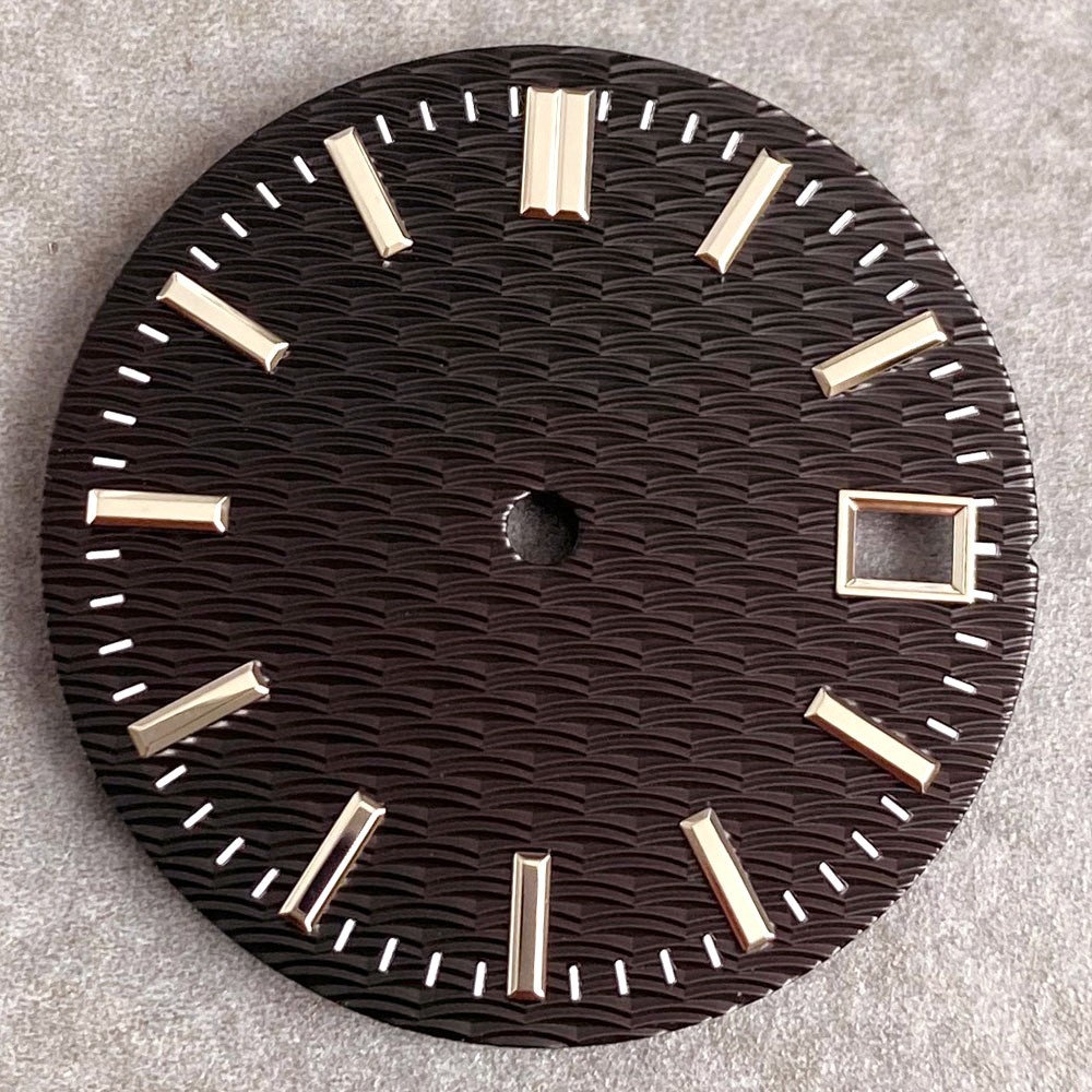 Sterile 29mm Green/Black/Blue/White Texture Watch Dial Face Fit NH35 NH36 NH38