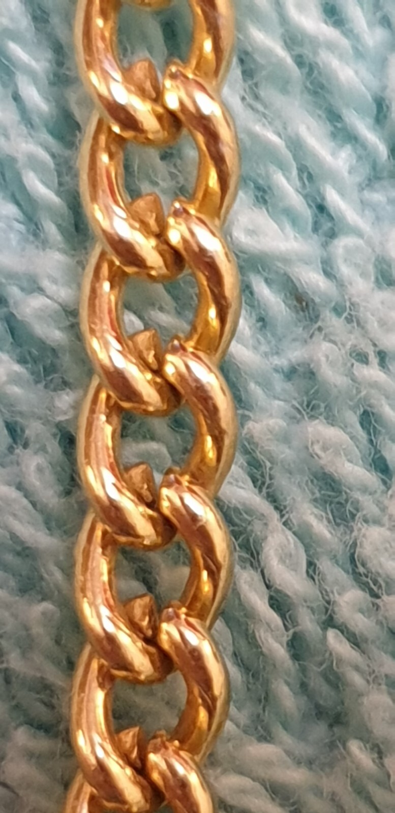 Curb chain, gold plated 40cm length, not a necklace