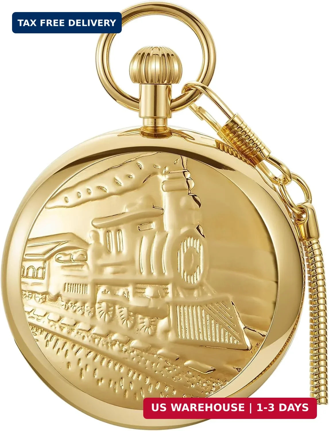 Tourbillon Day&Moon Phase Display Pocket Watch,Mens London Vintage Copper Hand-W