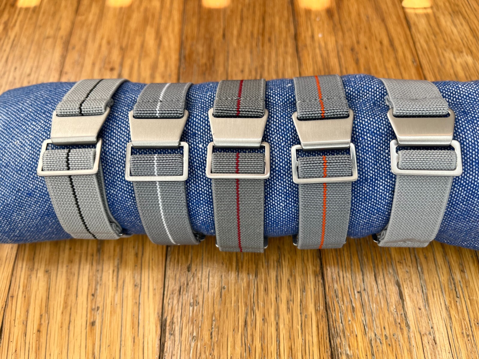 WISCASSET WATCH STRAPS Marine Nationale MN Parachute Elastic Strap (SHIPS FREE)
