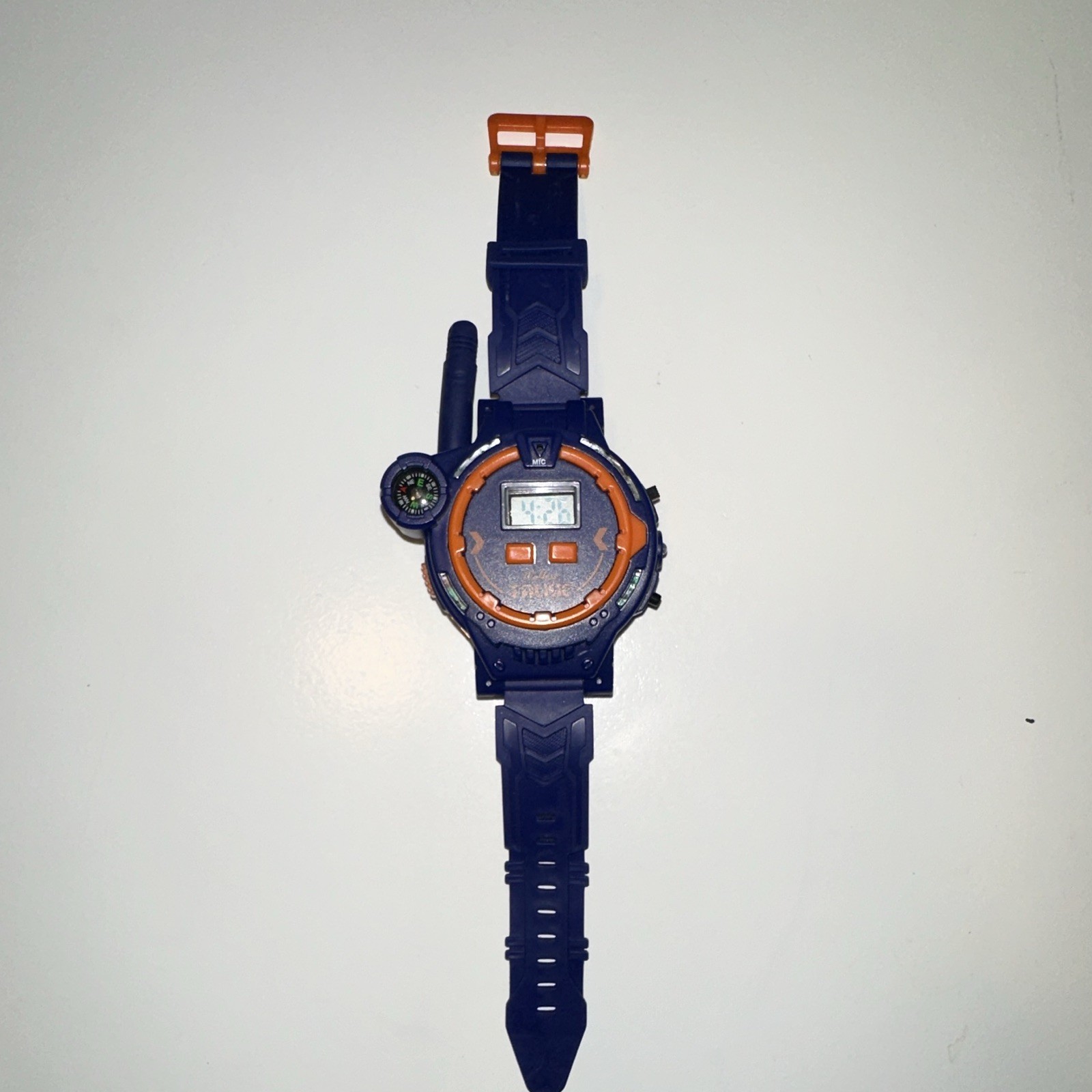 Walkie Talkie Unisex Kids Quartz Digital Wristwatch Blue/Orange Plastic Strap