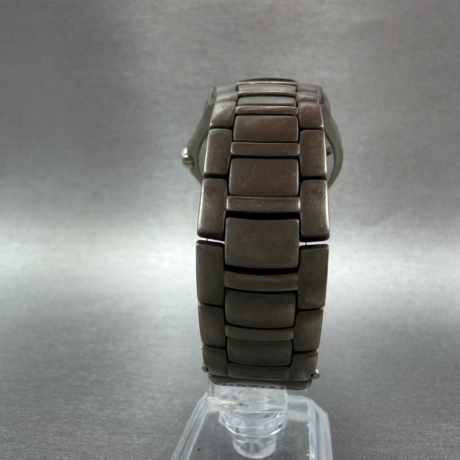 Citizen Eco-Drive Watch Men 36mm Black Dial titanium Date E111-K006350 Runs