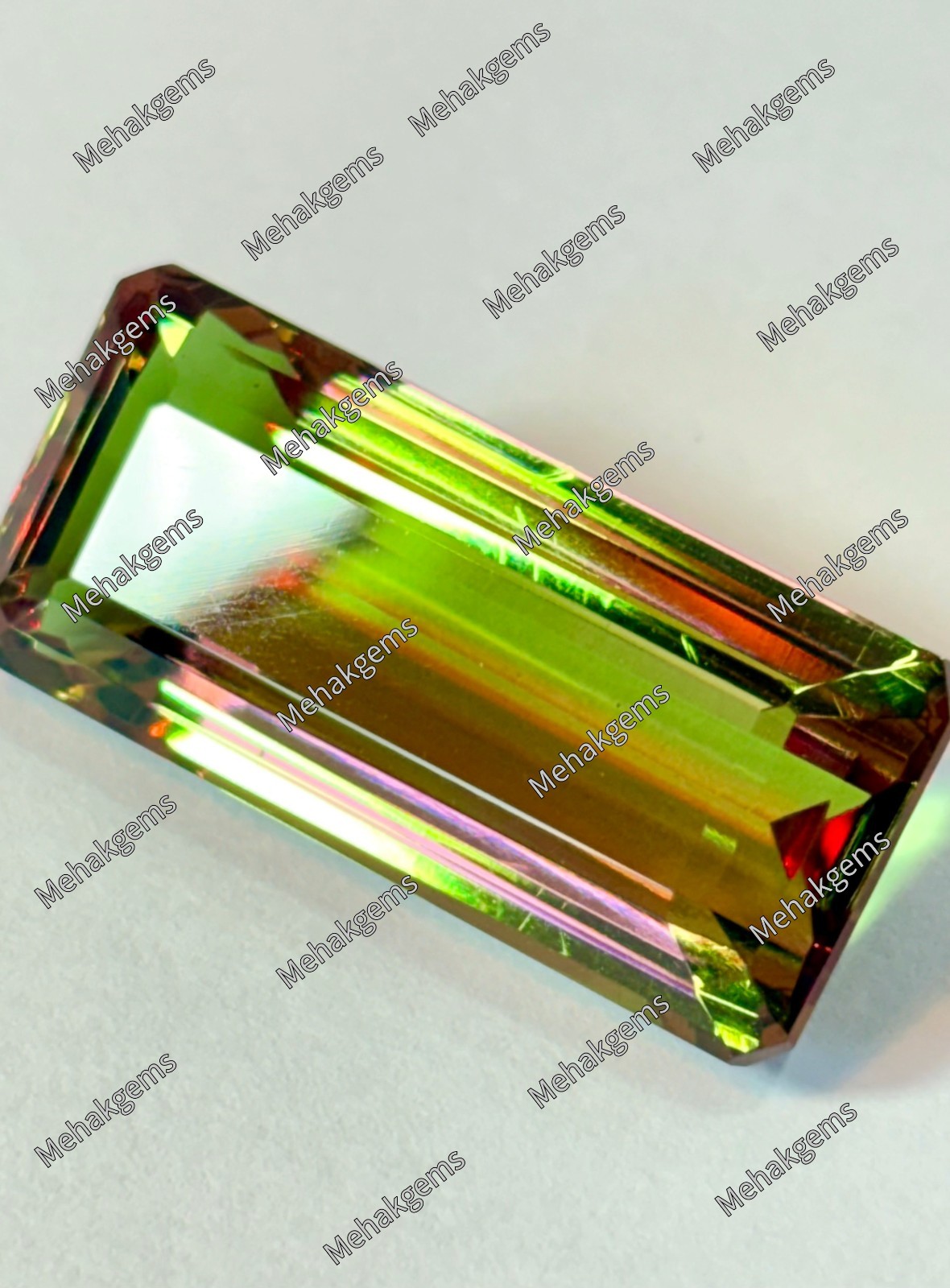 56 Carat Color Shift Zultanite Baguette Gemstone, Custom Ring Pendant Stone