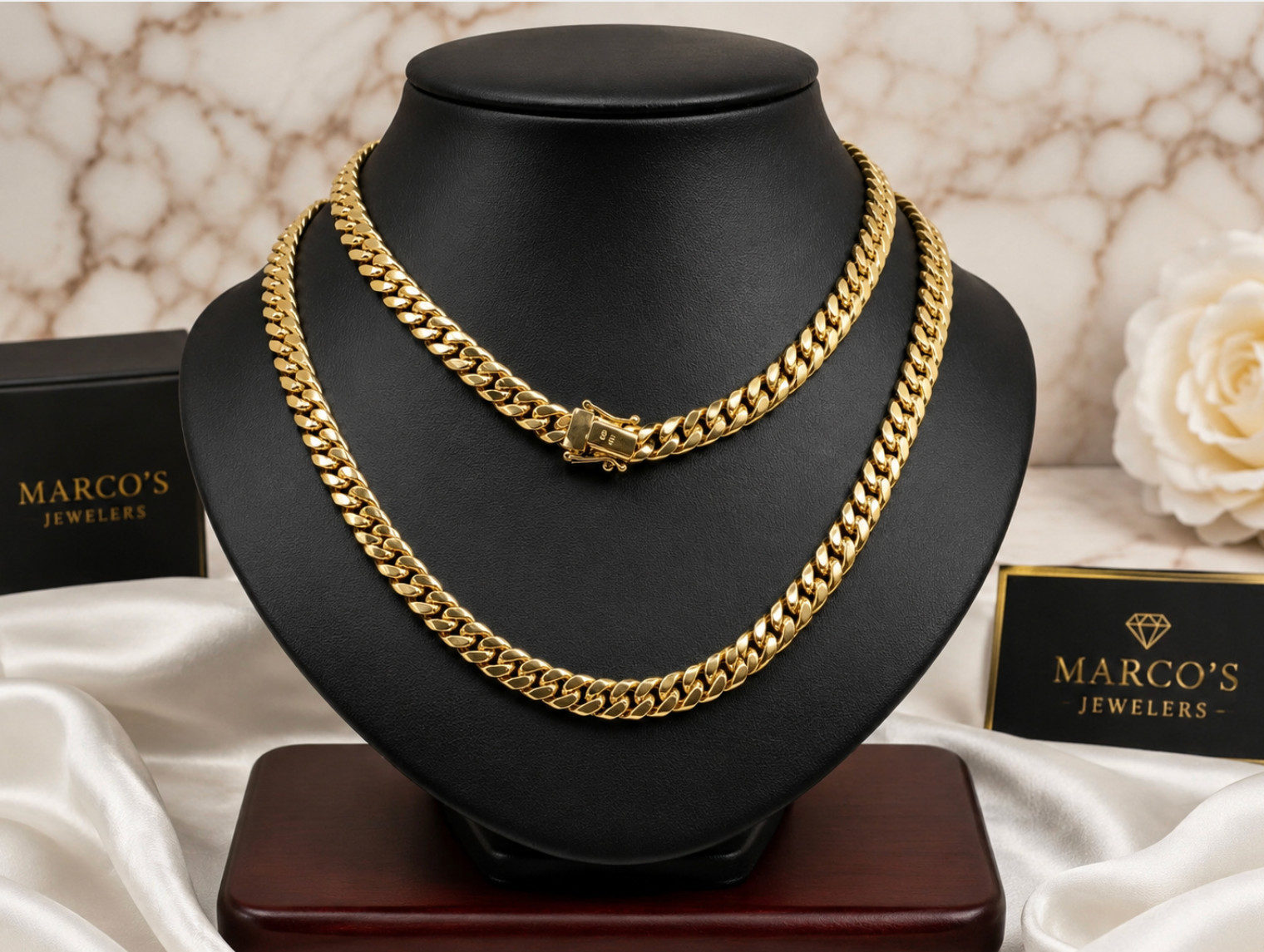 Real 10k Yellow Gold 7mm Royal Miami Cuban Link Chain 22″ Inc Necklace Box Lock