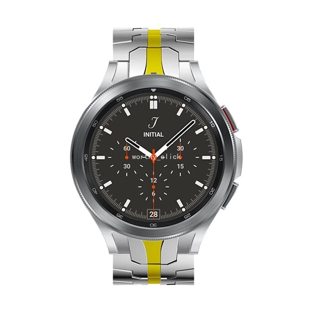 For Galaxy Watch 6 5 4 44/40 Classic 43/47m 5 pro 45mm Titanium Metal Band Strap