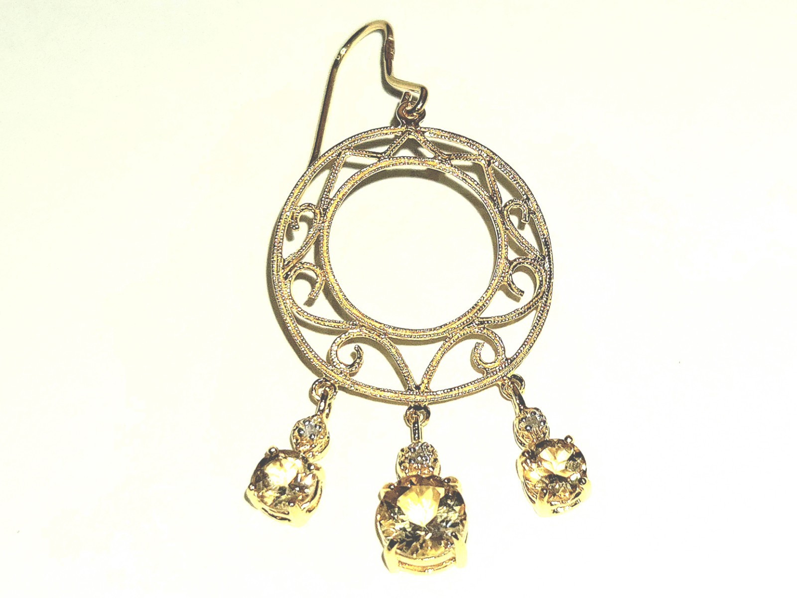Diamond & Citrine Earrings