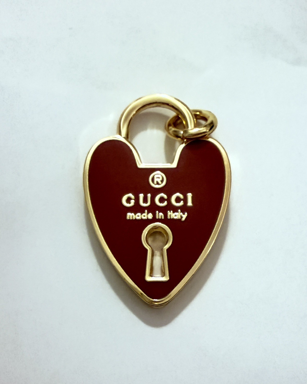 Designer Gold Tone & Red Bag Charm Zipper Pull Pendant