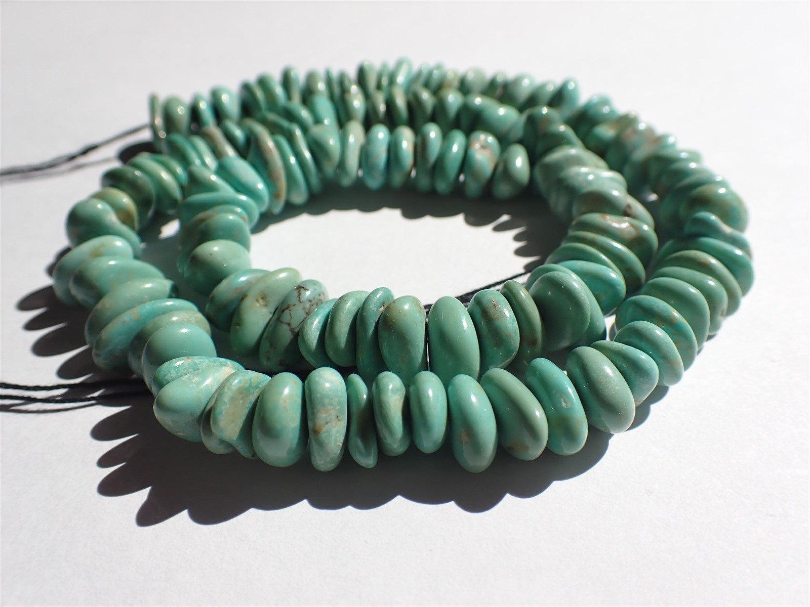 Genuine Elisa (Sonora) Turquoise side-drilled Nugget Beads – 8-10×3-5mm – Strand