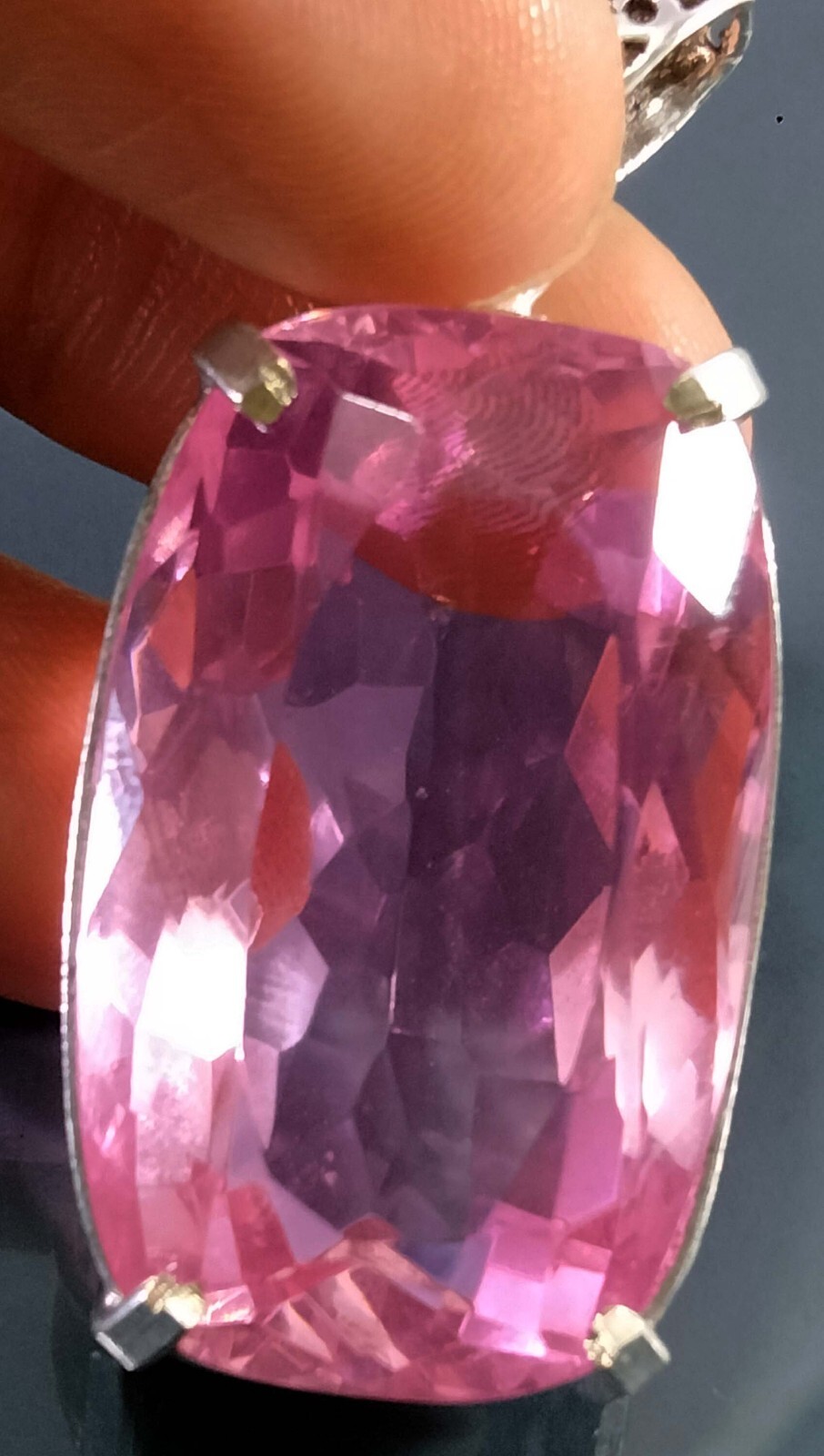 Pendant Pink Topaz Cushion Cut 100.00 Ct EGL Certified Natural Gemstone PD030