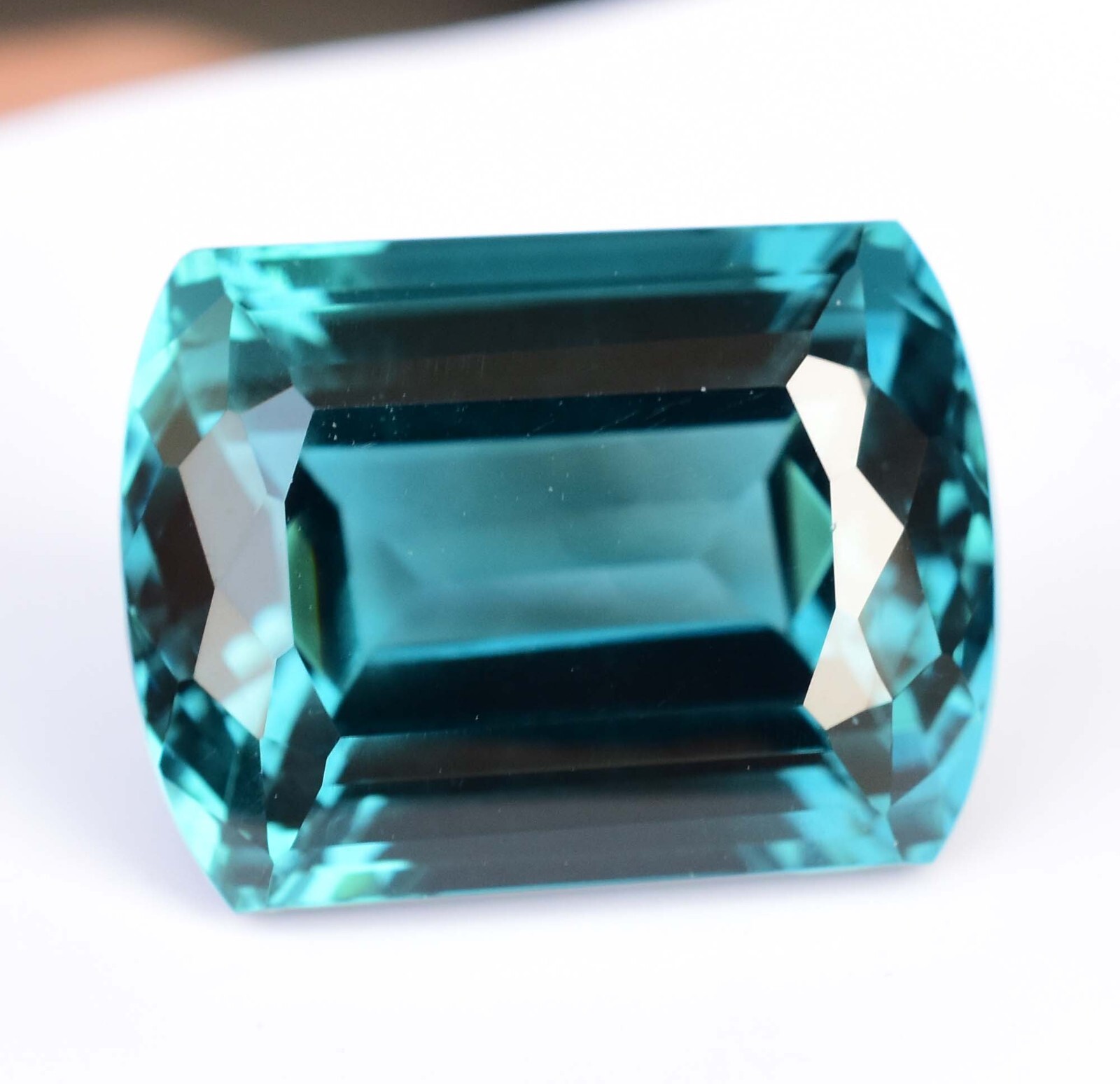 37.40 Ct Natural Paraiba Tourmaline Greenish Neon Blue Copper Certified Gemstone