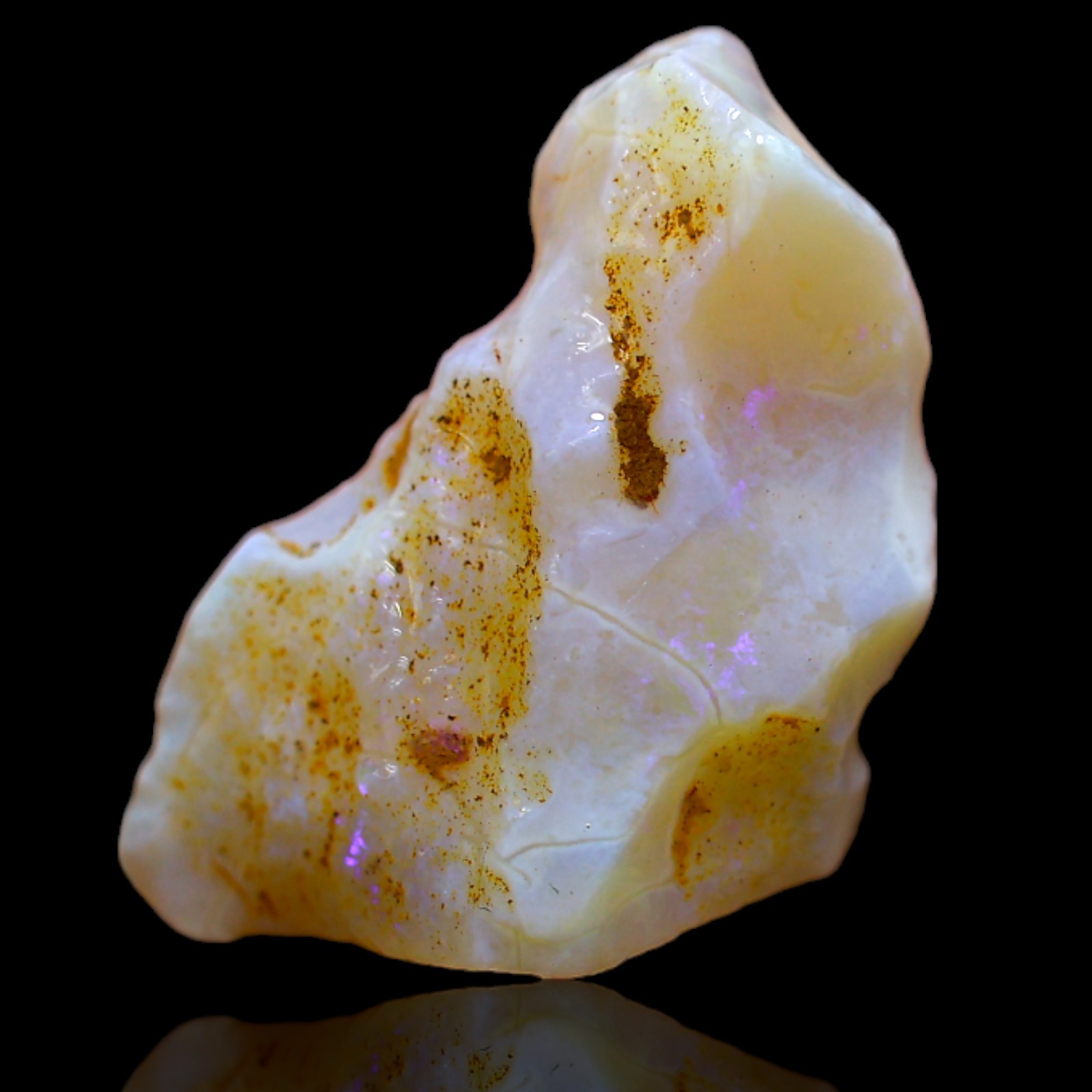 6.45 Cts Natural Australian Fire Opal Gemstone Earrings Making Rough 21x13x5 mm