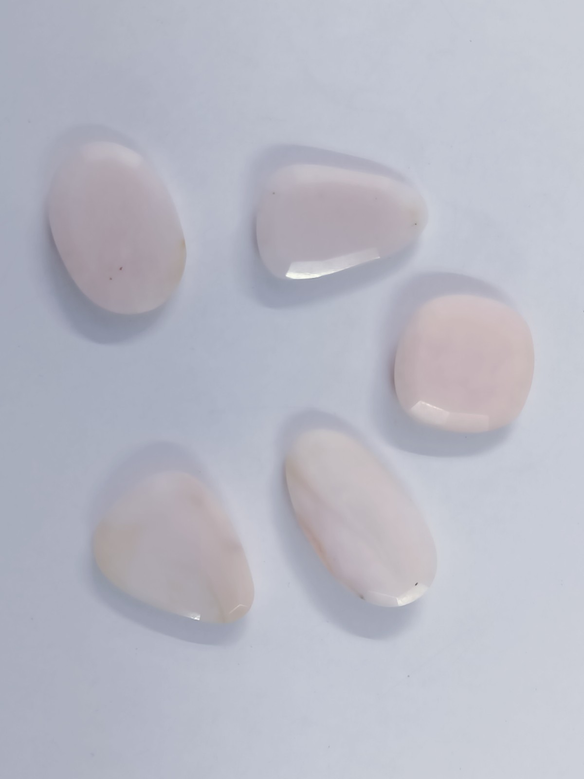 Pink Opal Pink Color Fancy Shape Rose Cut 5 Pc. 71 Ct Natural Gemstone