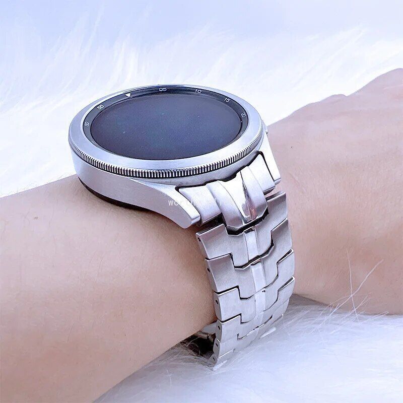 For Galaxy Watch 6 5 4 44/40 Classic 43/47m 5 pro 45mm Titanium Metal Band Strap