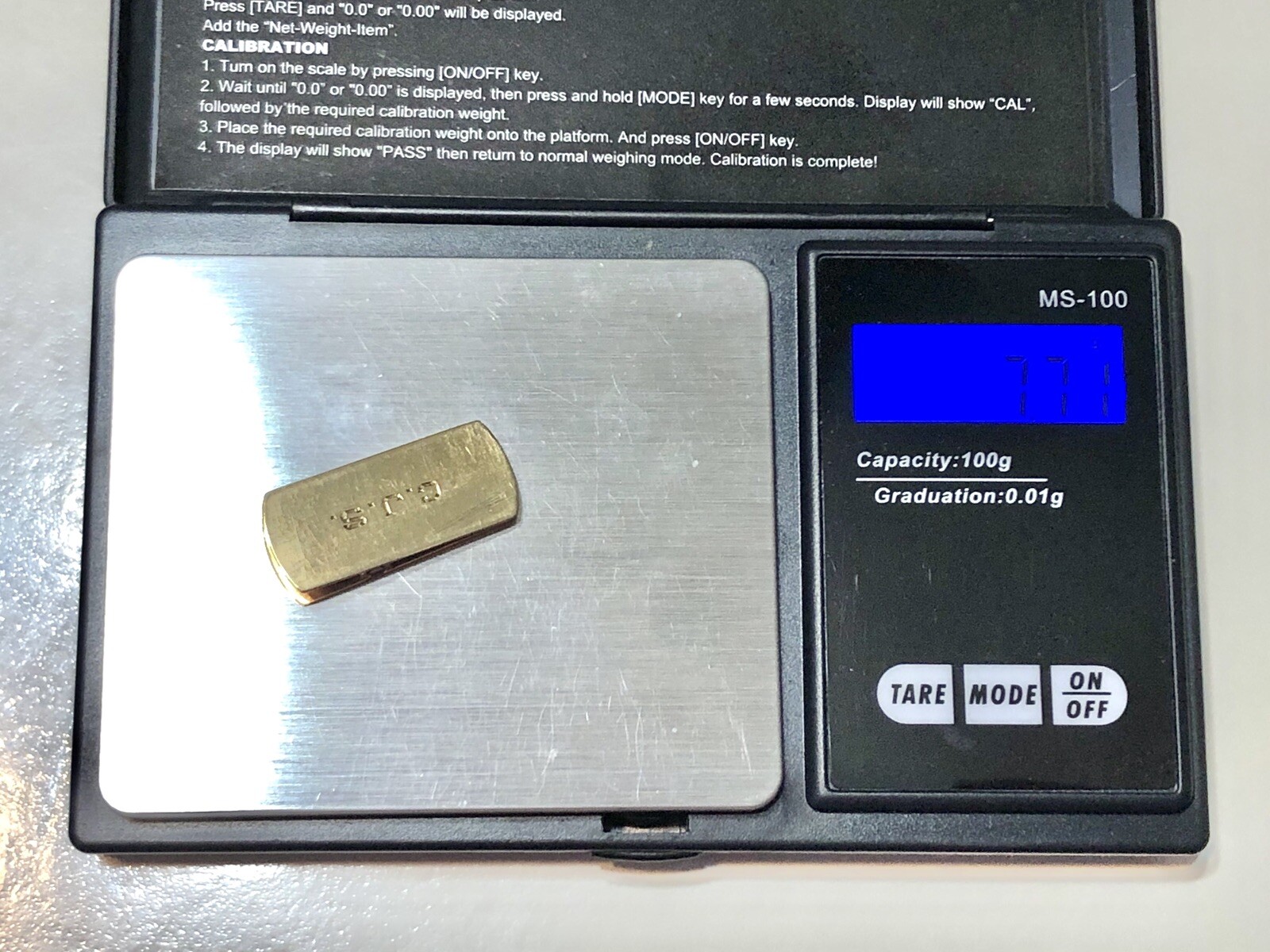 14k Yellow Gold Tie Or Scarf Clip Initial Monogram CJS Or GJS 7.71g