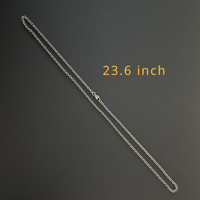 New Pure Titanium Necklace O-Chain Wide 3mm be antiallergic Easy To Match 23.6″