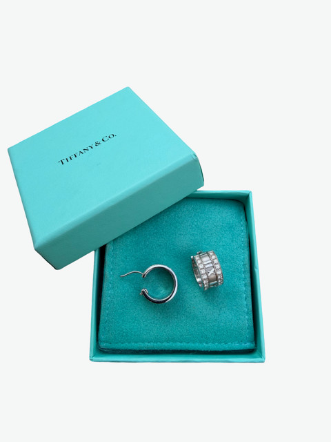 Tiffany & Co. 18k White Gold Atlas Diamond Earrings