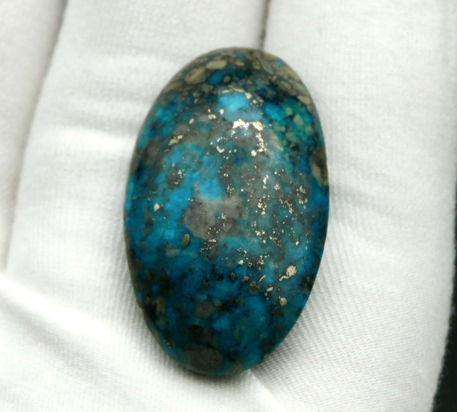 48.95 Ct Genuine Arizona Blue Turquoise Oval Cut Loose Gemstone