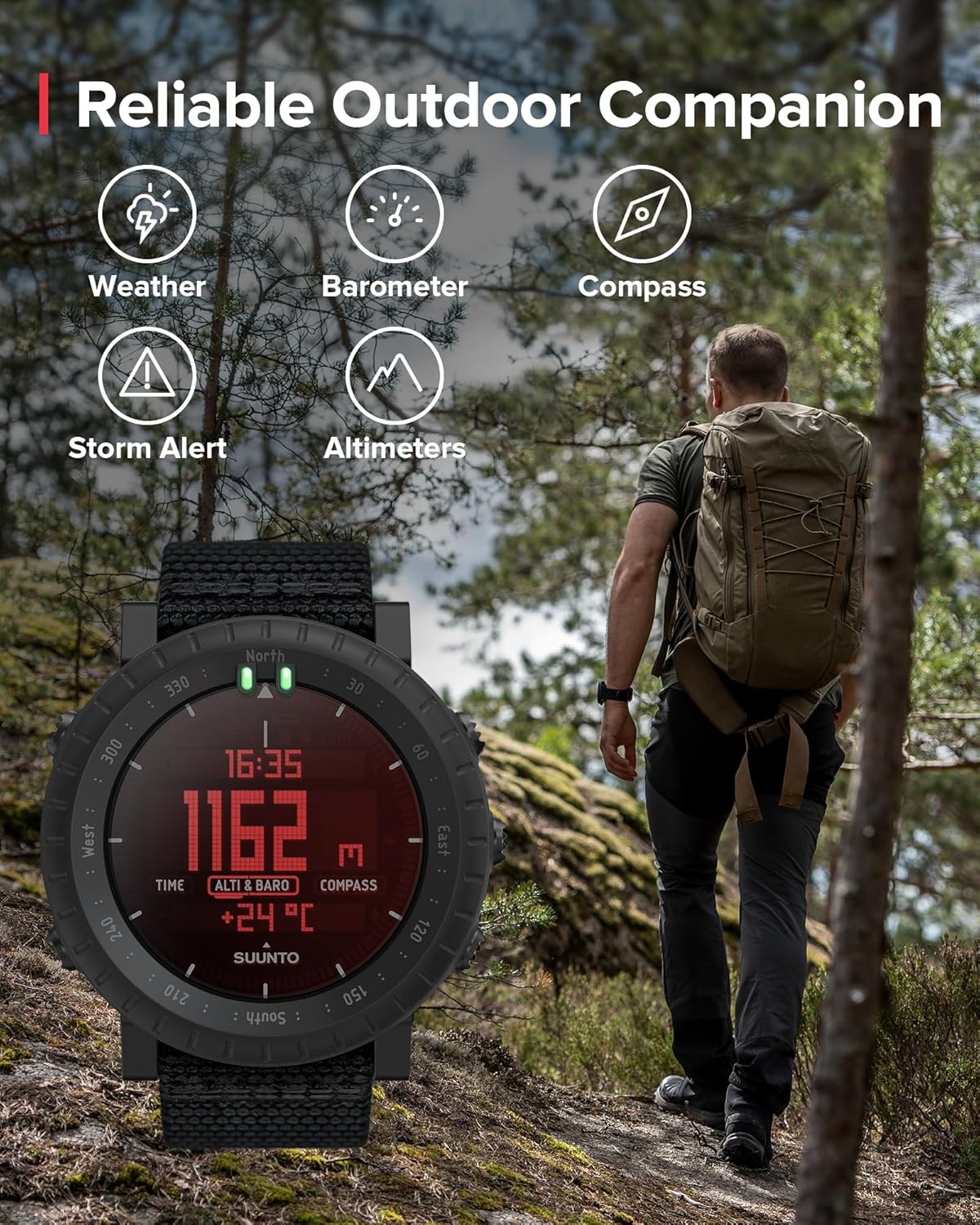 Suunto CORE ALPHA STEALTH Sports Watch – Black