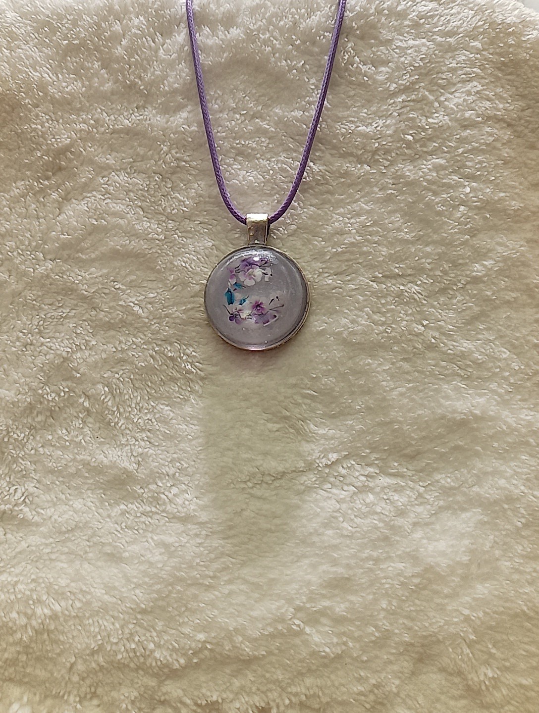 Resin Pendant Necklace Hand Crafted
