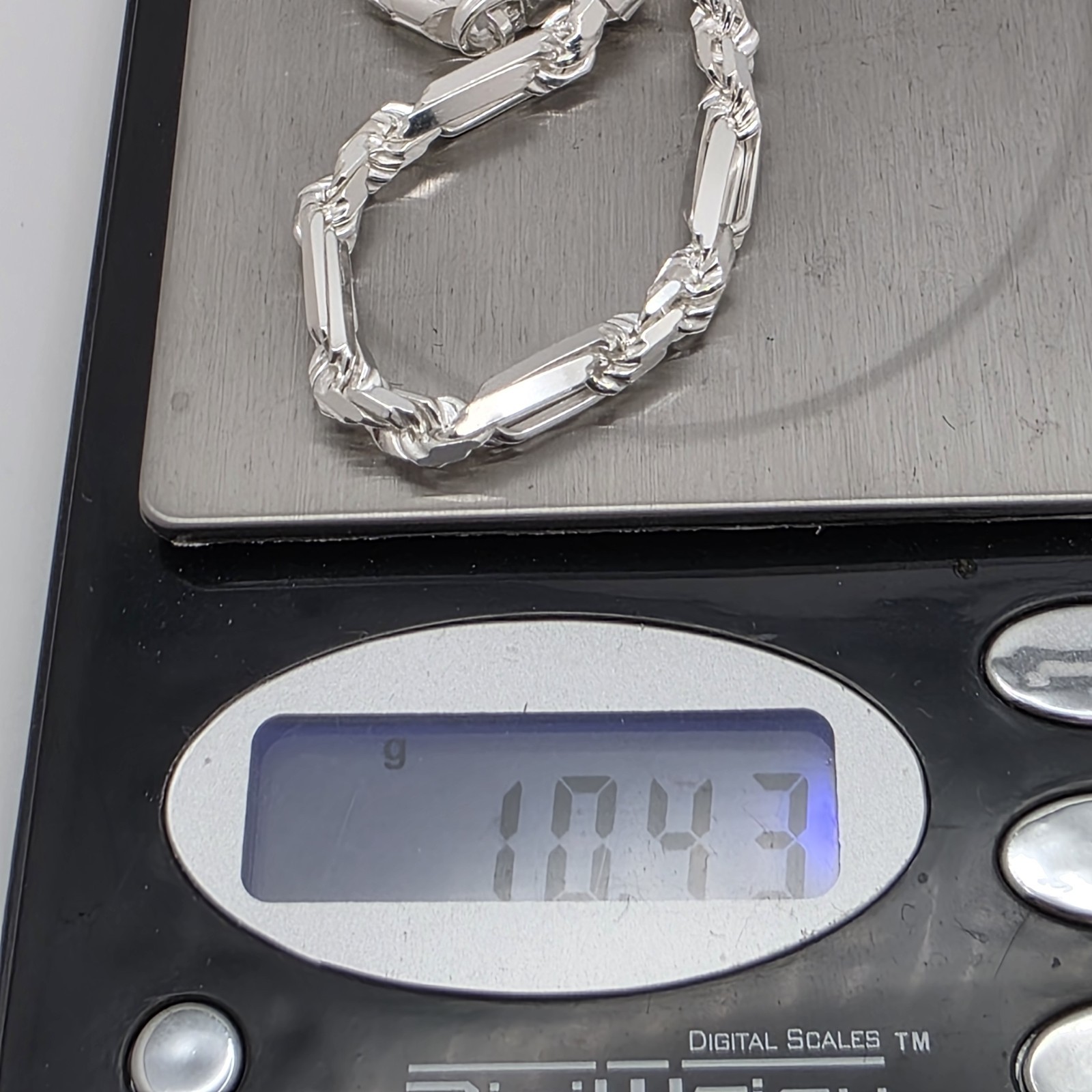 New Italy 925 Sterling Silver Figarope Milano Bracelet Fits 6.5″Wrist 10.4g