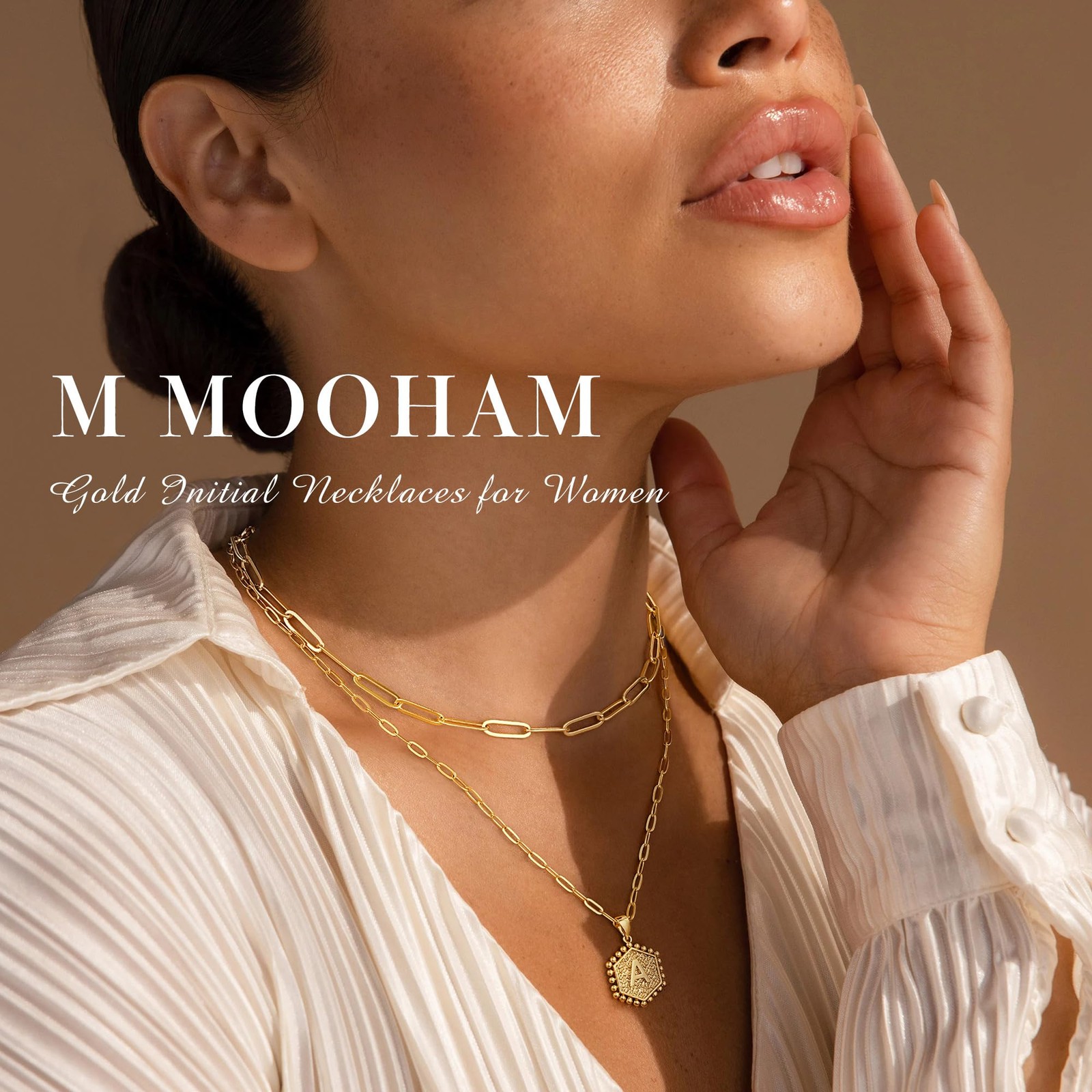 Gold Initial Necklace for Women – Layered Jewelry Gifts