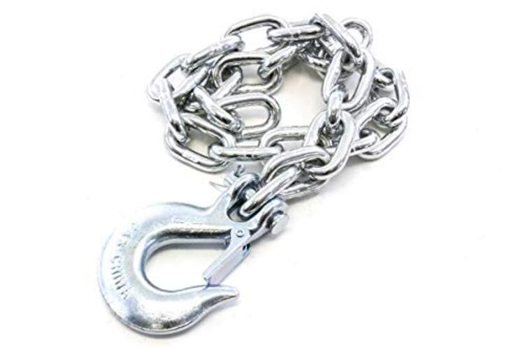 3/8 Inches x 35 Inches Safety Chain for Towing with Slip Hook 17,000 LB