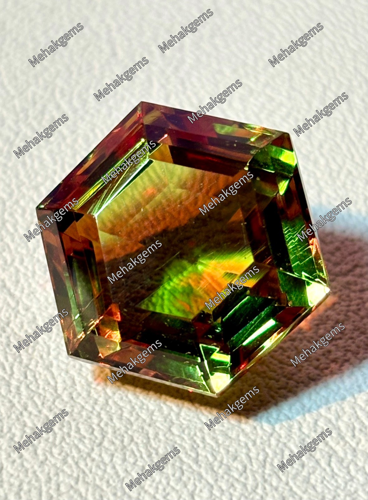 36 Ct Zultanite Gemstone, Color Changing Diaspore, Hexagon Cut, Jewelry Making