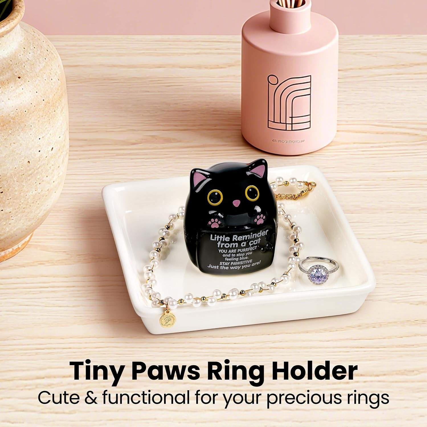Cat Gifts for Women Ring Holder for Jewelry, Spiritual Encouragement Gifts