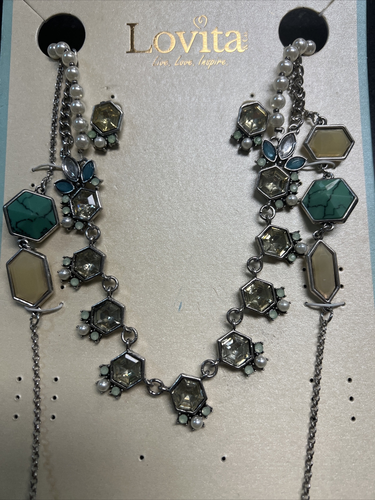 New With Tags Lovita & Co Arctic Nights Necklace & Earring Set Retails $48