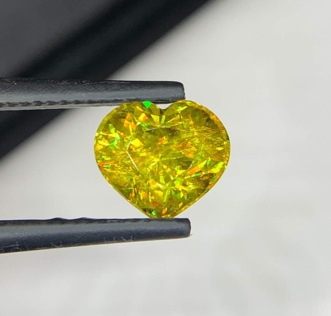 3.29 Ct Natural Sphene/titanite Heart Shape Loose Gemstone from Pakistan