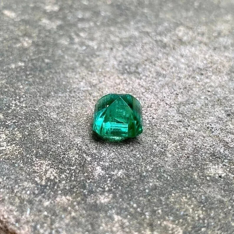 Natural Green Colombian Emerald Asscher Cut 9×9 MM Loose Untreated Gemstone A+