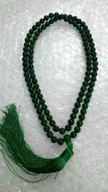 Maw Sit sit jade stone beads dark green size 8-12 mm 108 beads from Myanmar
