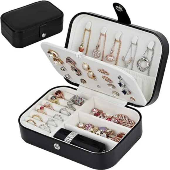 Travel Jewelry Organizer Cases with Double Layer