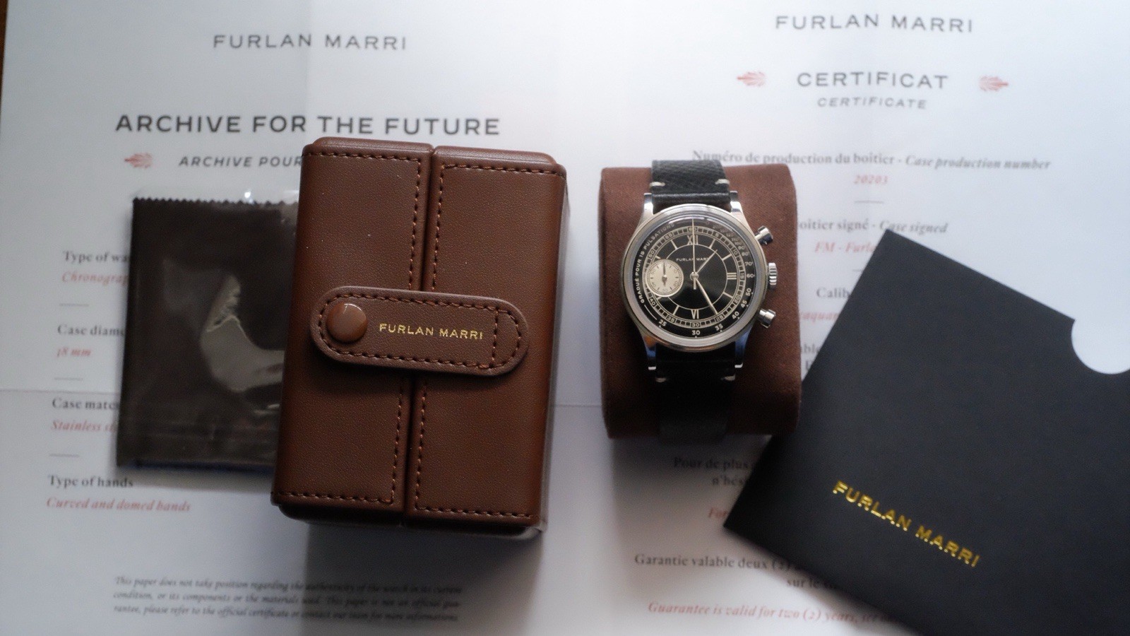Furlan Marri Chronograph “Nero Sabbia” (Ref. 20203) – Full Set