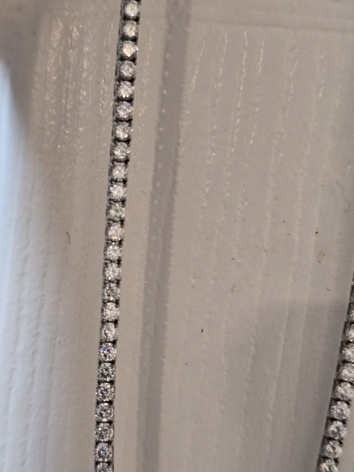Qorn Moissanite Tennis Chain 3mm 18″ GRA Certified Flawless FL D Color 3EX Steel