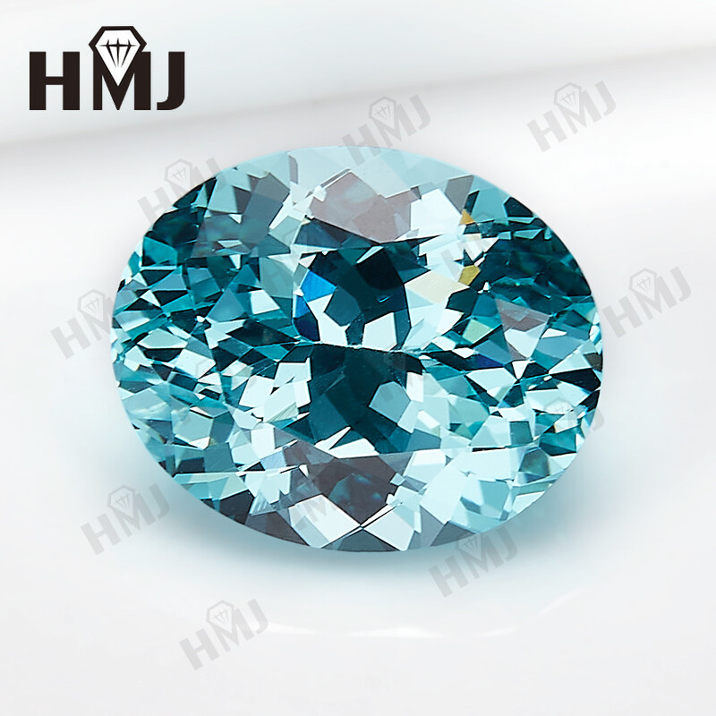 0.3ct-9ct Lab Grown Paraiba Oval Shape AAA Loose Gemstone for Jewelry DIY Making