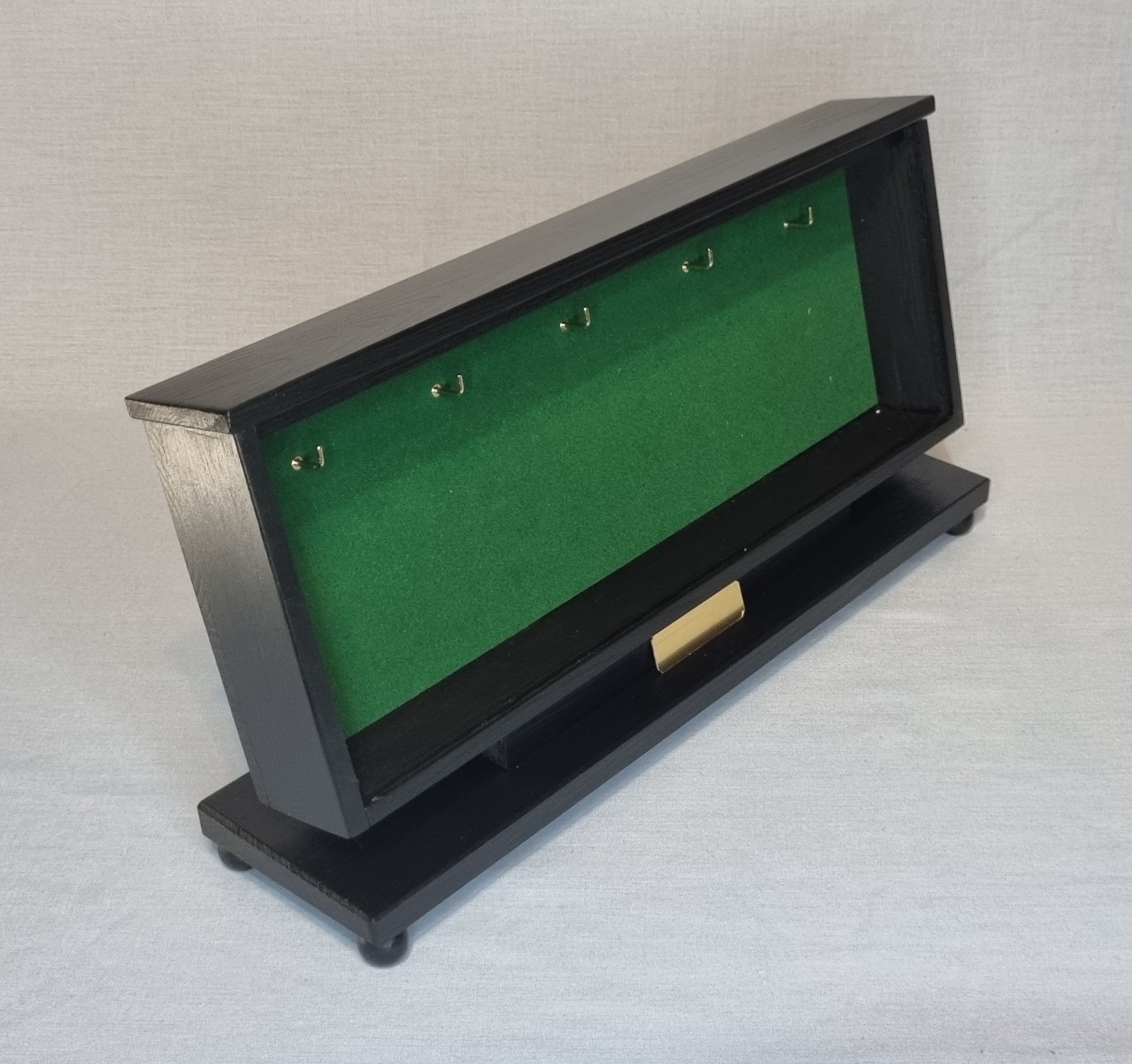 Pocket watch glass display case, table top, solid wood cabinet choice of 4 sizes