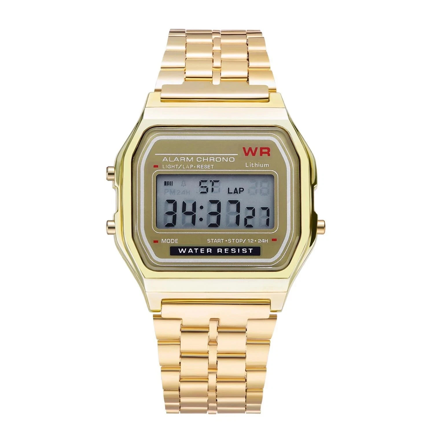 Casio Watch Classic Chrono Alarm Digital Dial Gold Resin Strap F91W-1