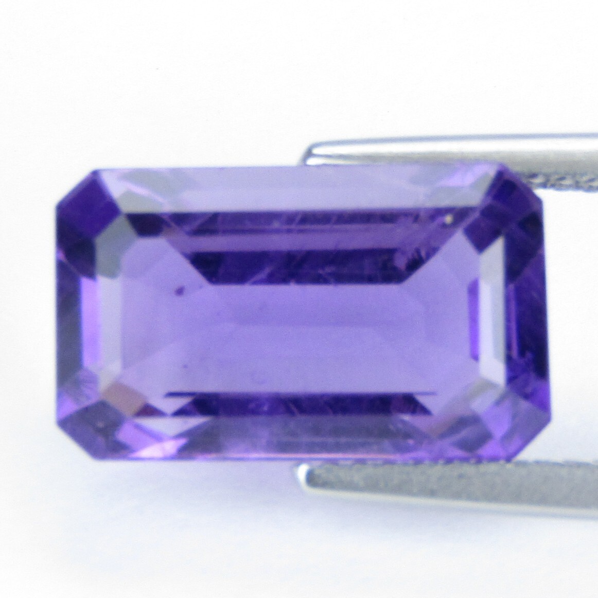 6.97Cts Genuine 100% Natural Amethyst Emerald Cut Loose Gemstone