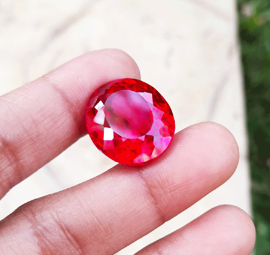 103.60 Ct GIE Certified Unheated Myanmar Burma Red Ruby Oval Cut Loose Gemstone