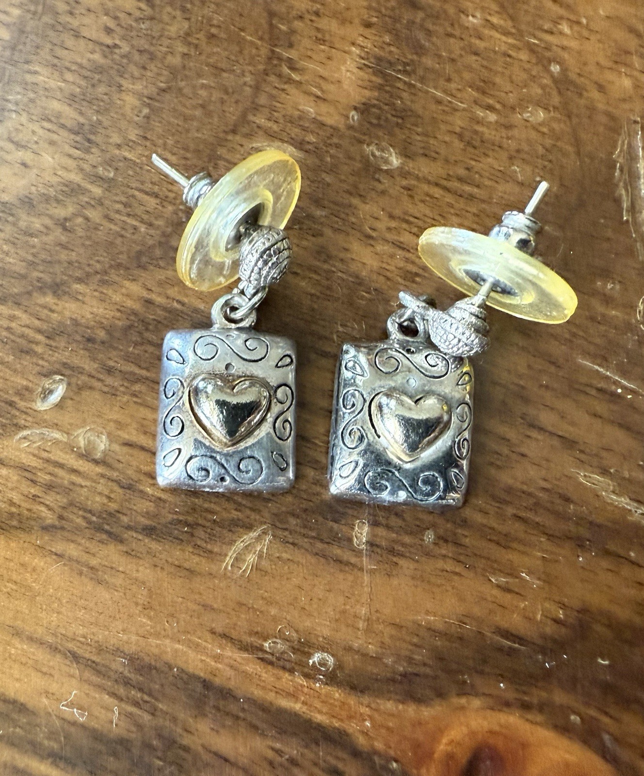Silver Toned heart Charm Necklace And matchingEarrings
