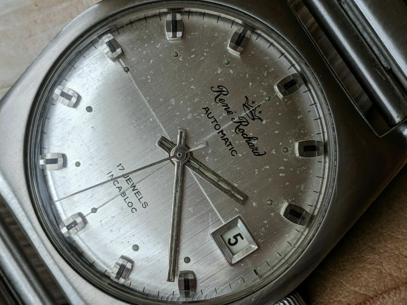 Vintage 1970’s Yema Rene Rochard French Wristmaster w/Warm Patina,All SS Case