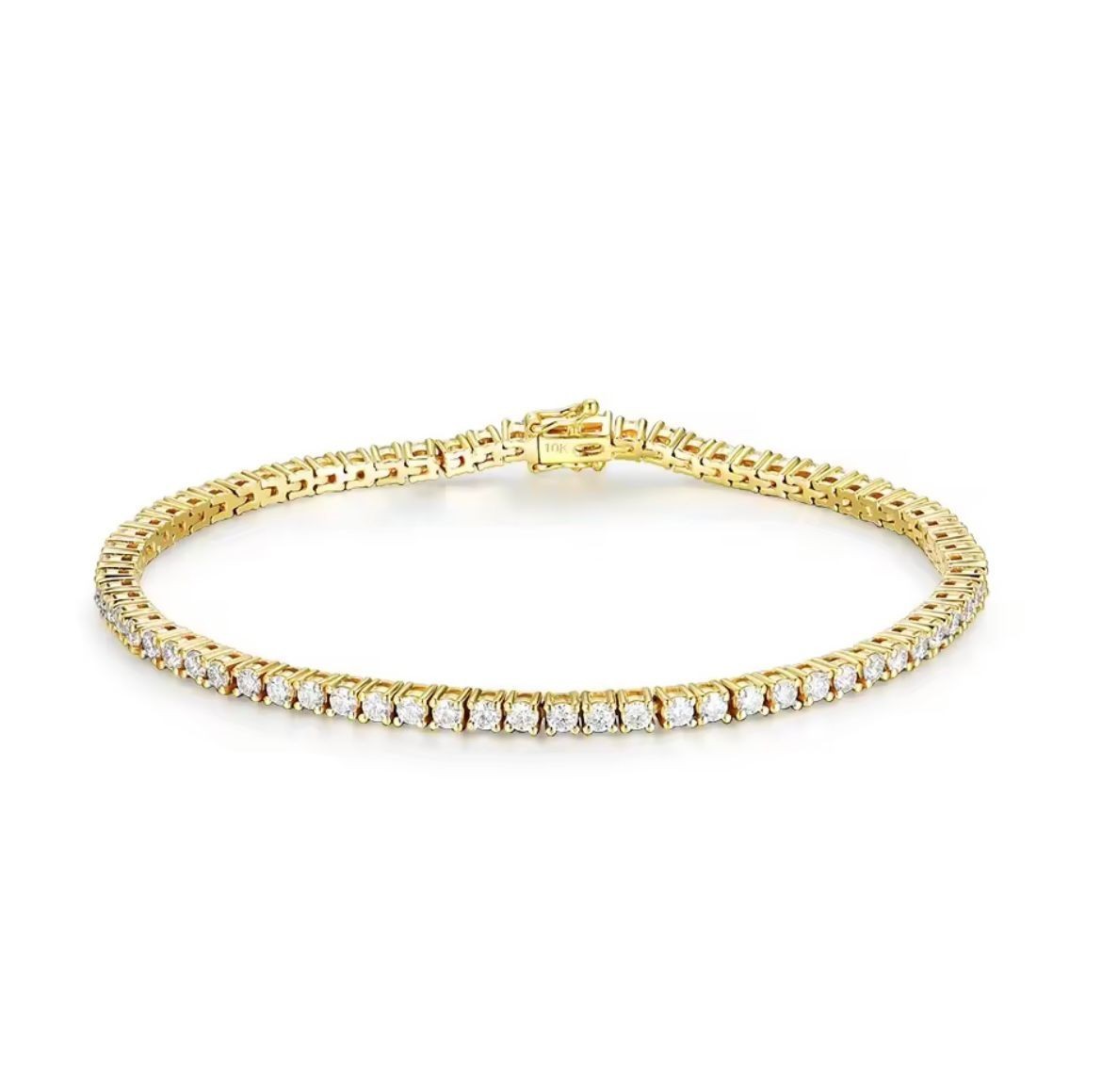 3.90ct Lab Grown Diamond Tennis Bracelet – 925 Silver 2.5mm 17.78 cm