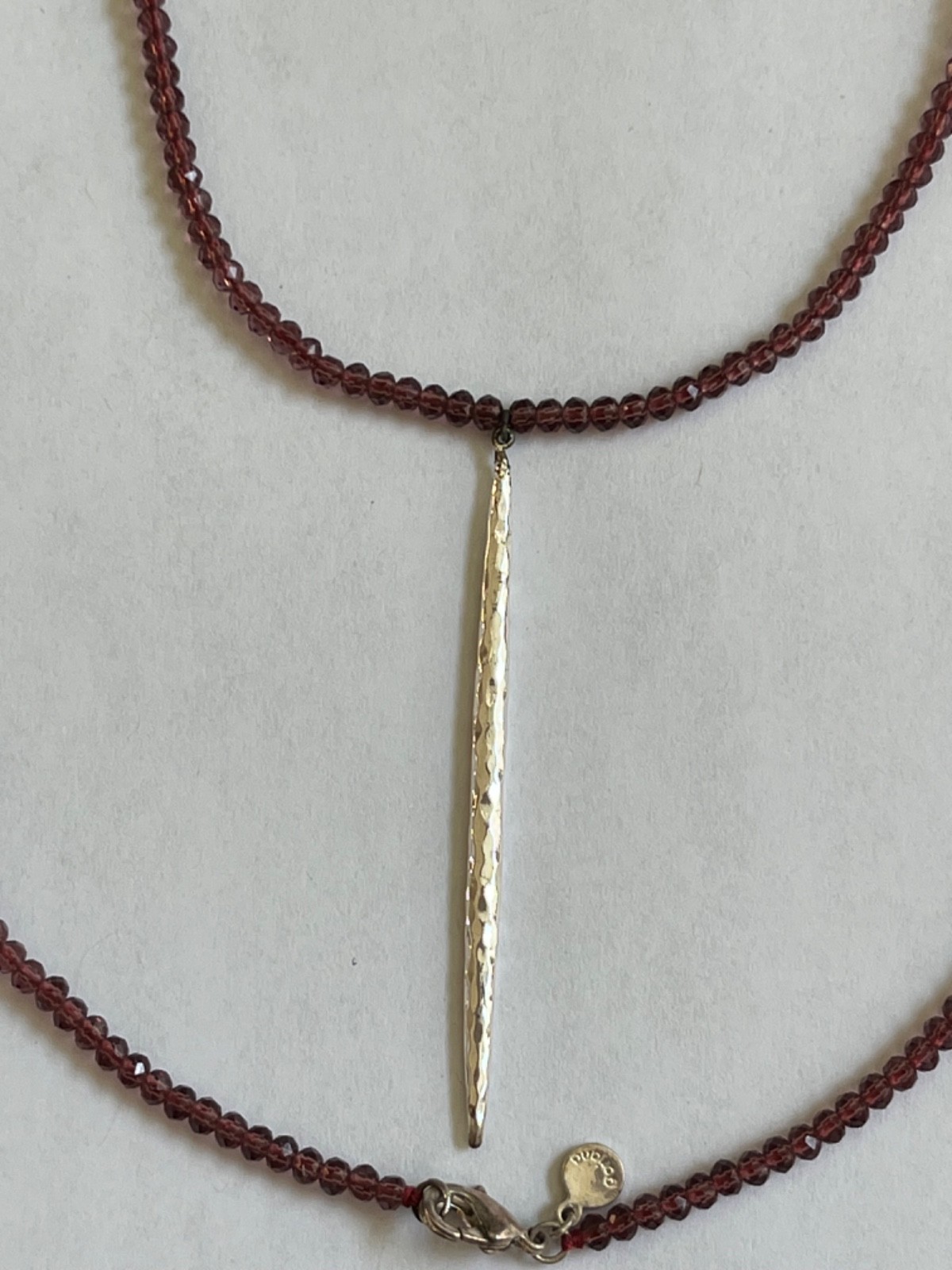 Gorjana Nora 35″ Long Necklace Burgundy Swarovski Crystals