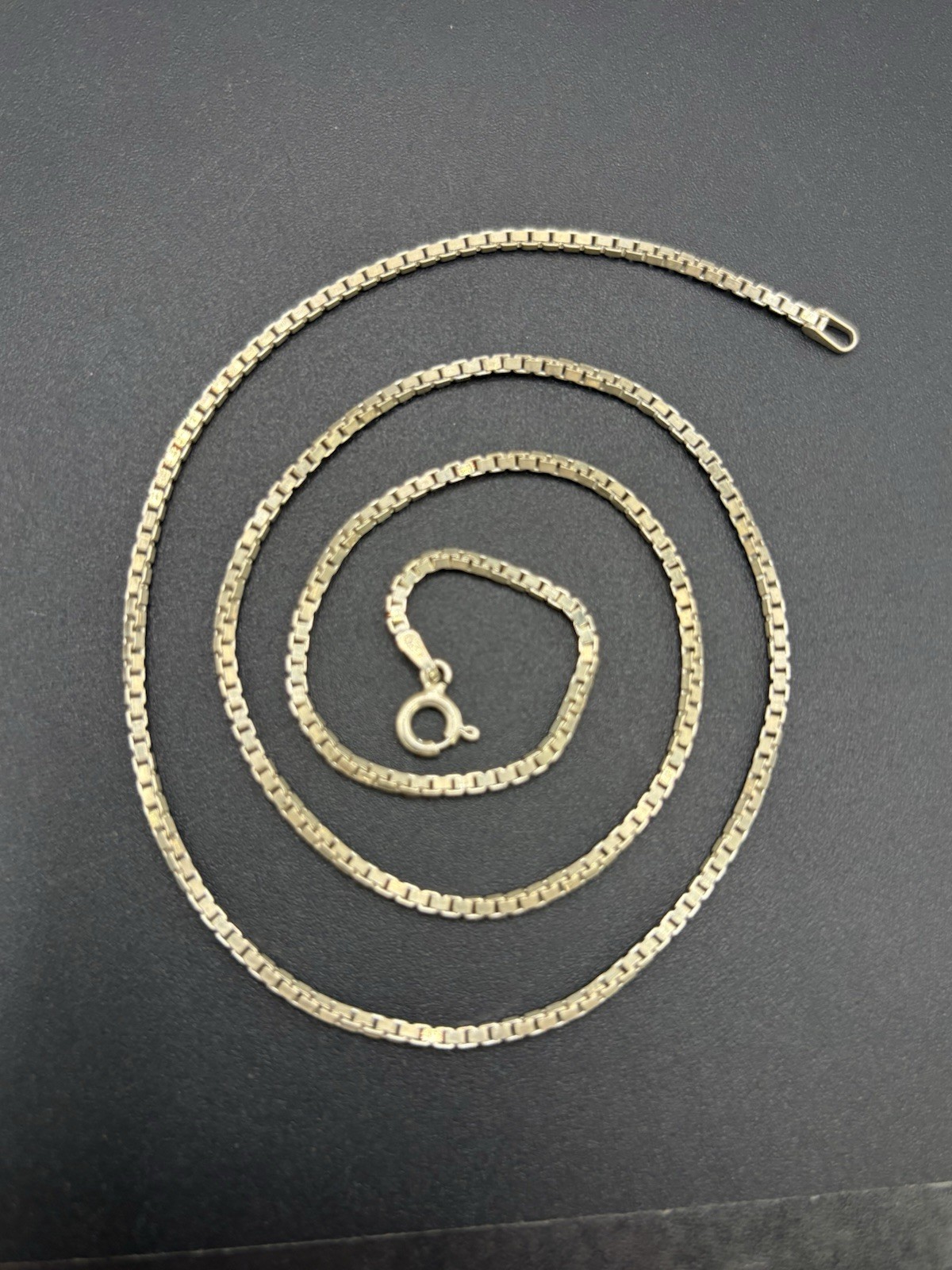 Vintage 20″ Sterling Silver Box Chain Necklace 1.7MM 8.8 Grams E20