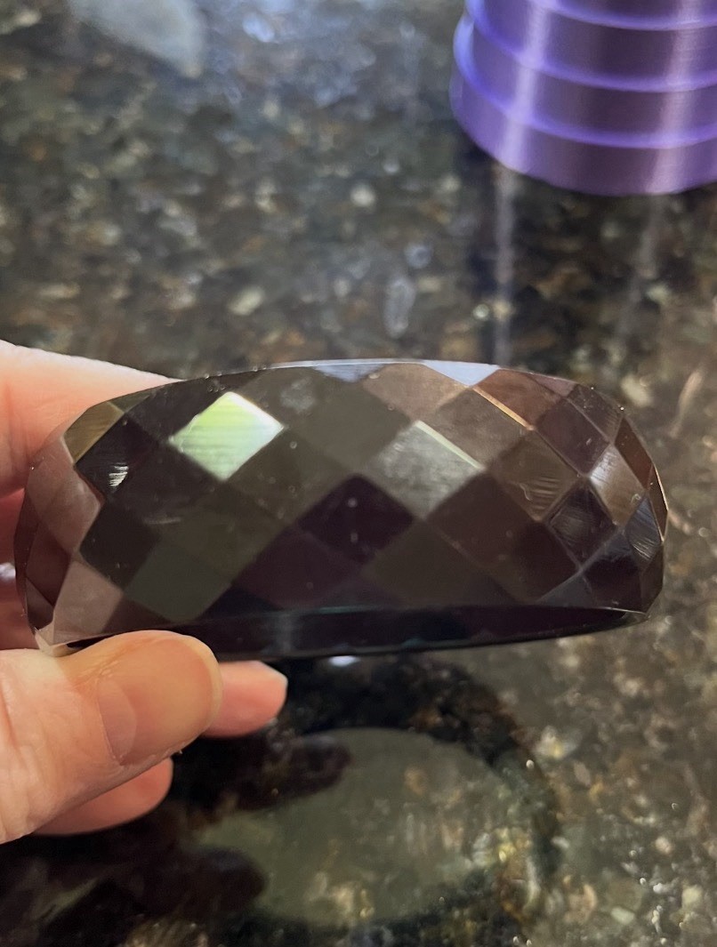 Cherry Amber Faceted Bakelite Bangle Vintage Bracelet
