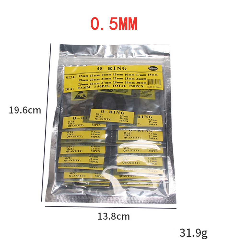 0.5 0.6 0.7mm Assorted Size Silicone Watch Seal O Ring Rubber Gasket 12mm-30mm F