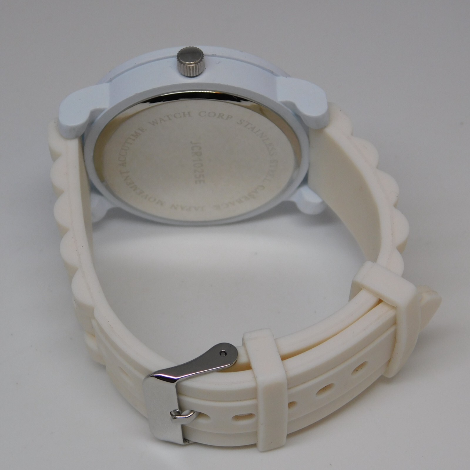 Accutime Watch Corp. White Tone Quartz Analog Women’s Watch New Battery