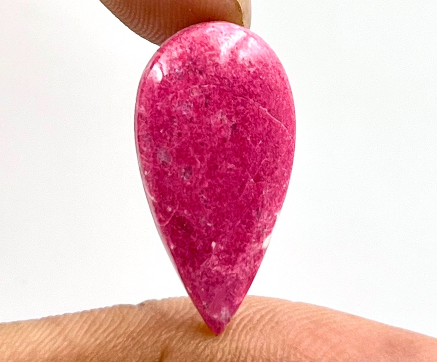 26x13x5 mm 15 CT Top Natural Pink Thulite Pear Shape Cabochon Gemstone CW=285